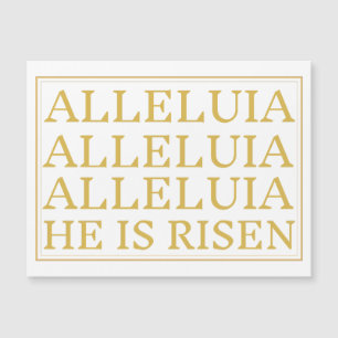Alleluia Il est ressuscité Carte magnétique de Pâq