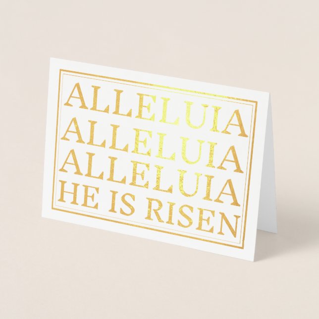 Alleluia Katholischer Ostergruß Folienkarte (Vorderseite)