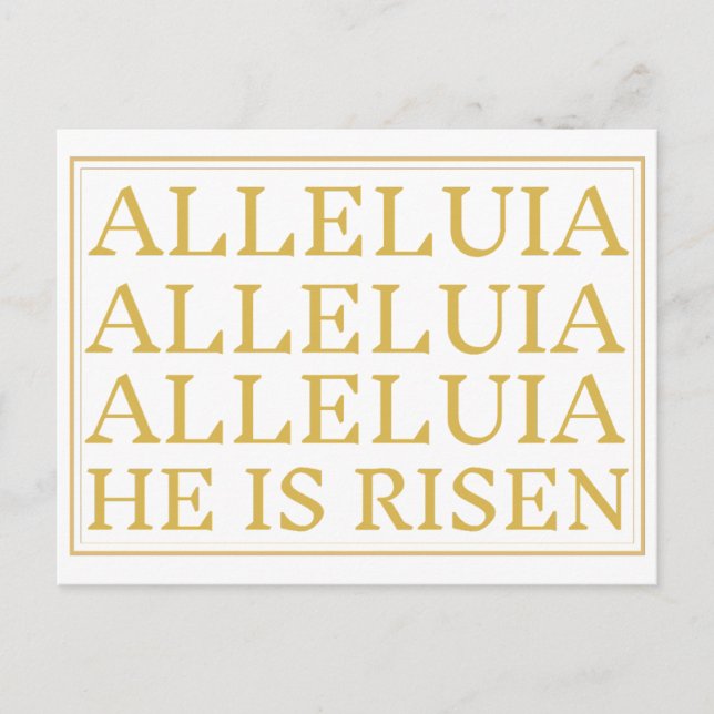 Alleluia Katholischer Ostergruß Postkarte (Vorderseite)