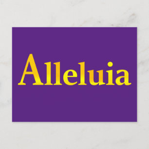 Alleluia Message of East Joy Gold and Royal Blue Postkarte