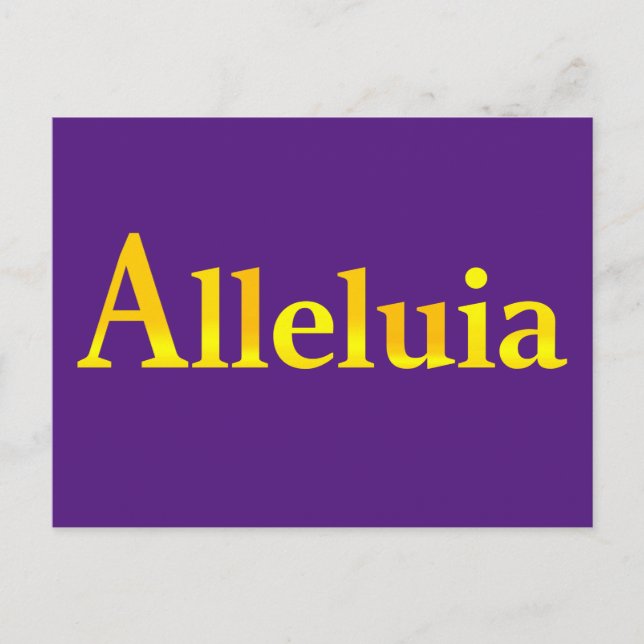 Alleluia Message of East Joy Gold and Royal Blue Postkarte (Vorderseite)