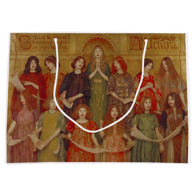 Alleluia (von Thomas Cooper Gotch) Große Geschenktüte (Vorderseite)