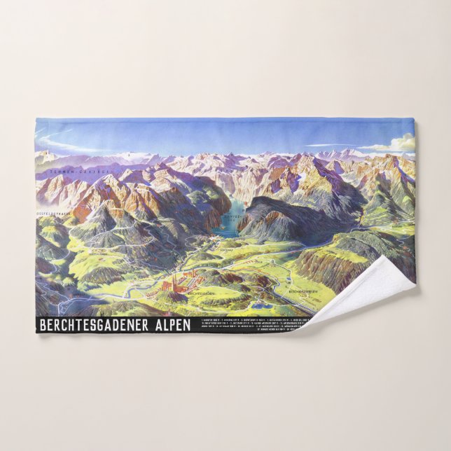 " Allemagne : 2021 - Alpes de Berchtesgaden (Serviette à main)