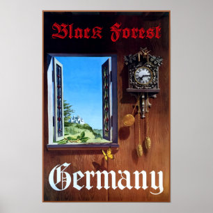 Allemagne, affiche de voyage de la Forêt Noire