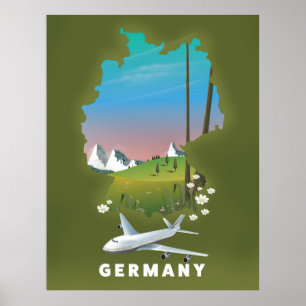 Allemagne Affiche de voyage illustrée