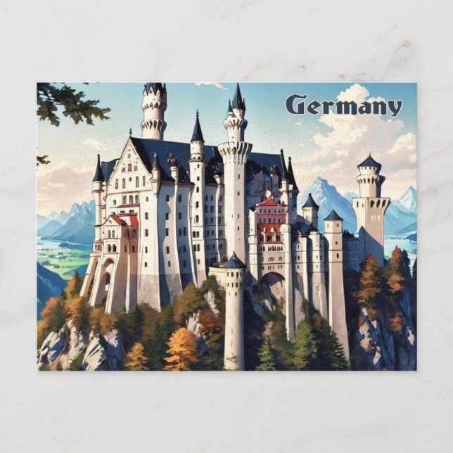 Allemagne Neuschwanstein Castle Carte postale Vint (Devant)