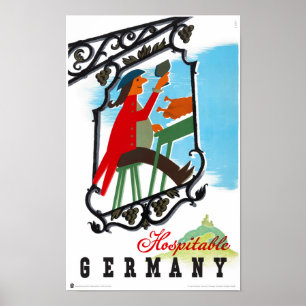 Allemagne Poster Vintage voyage restauré