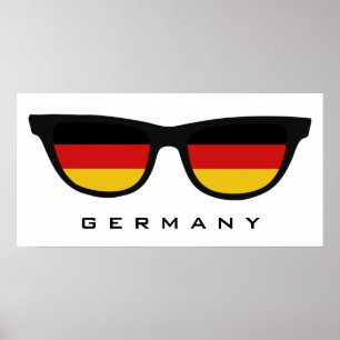 Allemagne Shades texte personnalisé & affiche coul