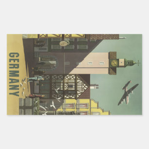 ALLEMAGNE Vintage voyage autocollants
