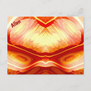 ALLEN ~ 3D-Fraktal Design-Muster ~ Postkarte