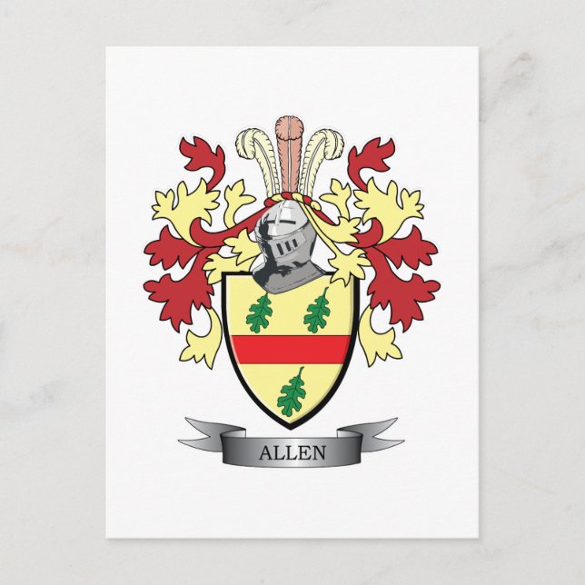Allen Coat of Arms Postkarte (Vorderseite)