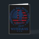 Allen, die gedient haben, Ehre erweisen Danke Vete Karte<br><div class="desc">Allen,  die gedient haben,  Ehre erweisen Danke Veterans Day Amerikanische Flagge</div>