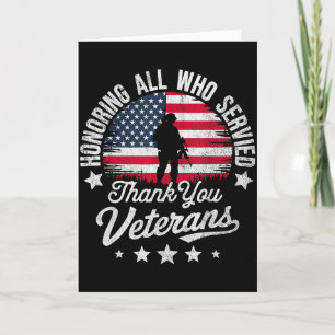 Allen, die gedient haben, zu ehren Danke Veterans  Karte