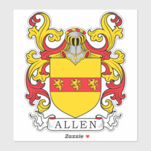 Allen Familienwappen Aufkleber