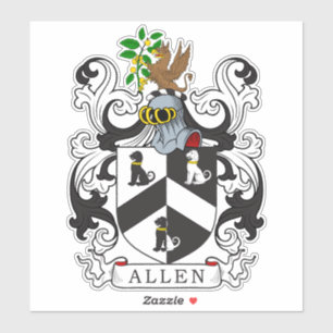 Allen Familienwappen Aufkleber