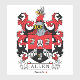 Allen Familienwappen Aufkleber