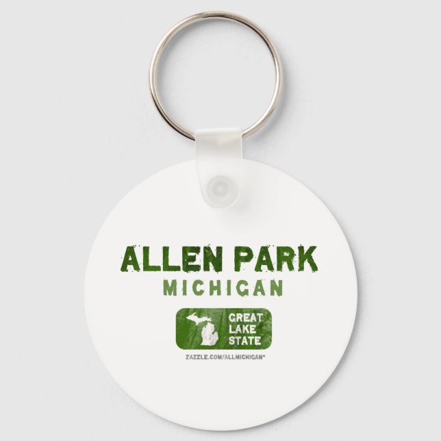Allen Park Michigan Great Lake Staat Schlüsselanhänger (Vorderseite)