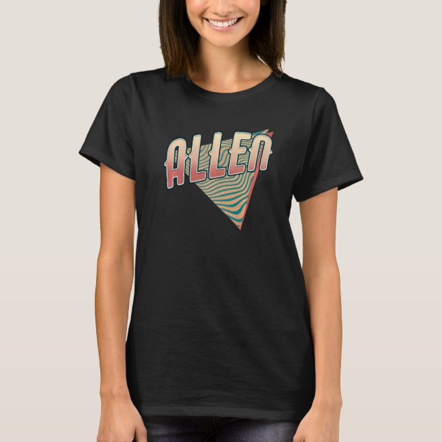 Allen Texas Throwback Vintag Retro T-Shirt (Vorderseite)