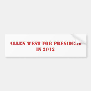 ALLEN WEST FÜR PRÄSIDENTEN IM JAHRE 2016 AUTOAUFKLEBER