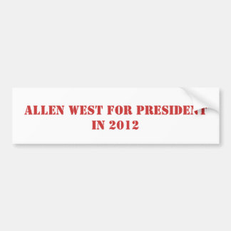 ALLEN WEST FÜR PRÄSIDENTEN IM JAHRE 2016 AUTOAUFKLEBER