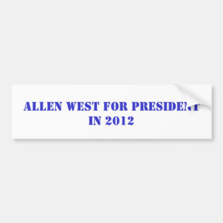 ALLEN WEST FÜR PRÄSIDENTEN IM JAHRE 2016 AUTOAUFKLEBER