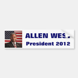 ALLEN WESTpräsident 2012 Autoaufkleber