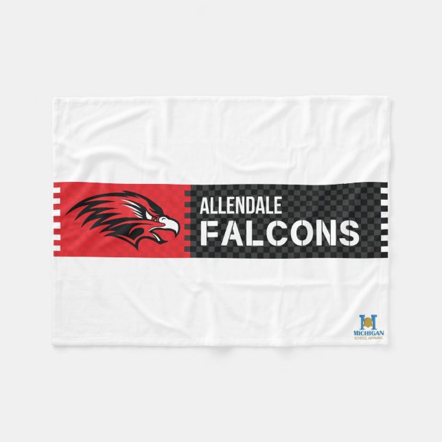 Allendale Falcons Fleecedecke (Vorderseite (Horizontal))