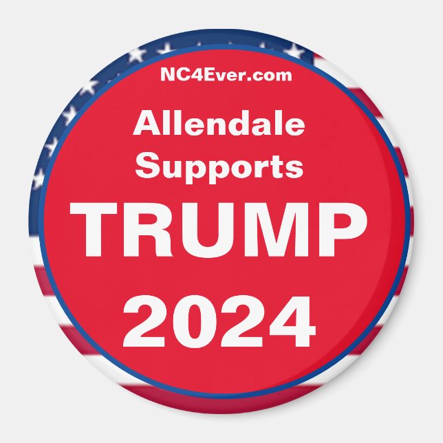 Allendale prend en charge TRUMP 2024 Fridge Magnet (Devant)