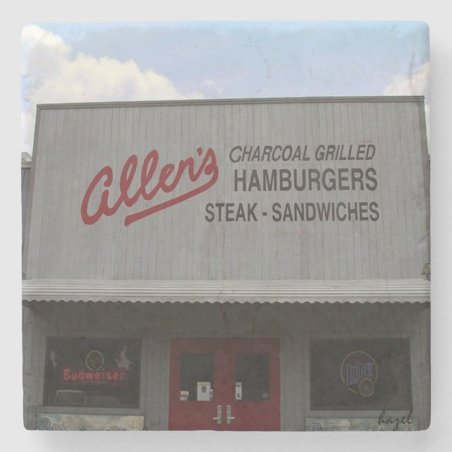 Allen's Bar, Athen, Georgia Marmor Untersetzer. UG Steinuntersetzer (Vorderseite)