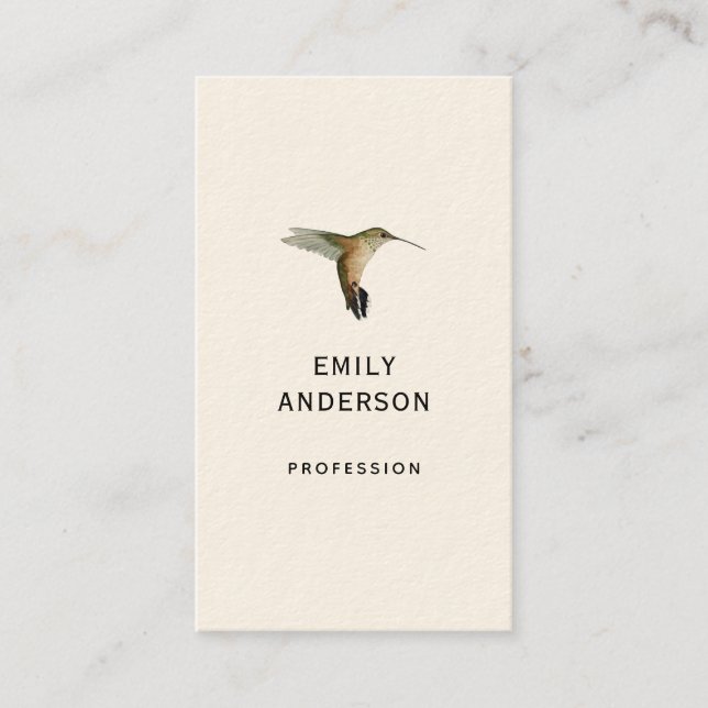 Allen's Hummingbird Business Card Visitenkarte (Vorderseite)