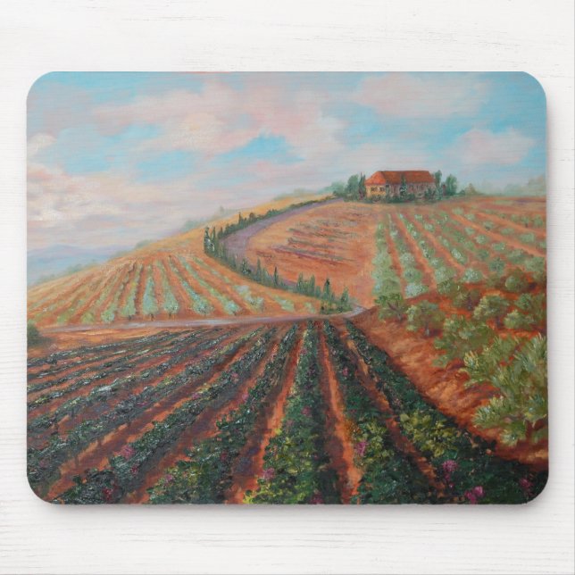 Allens toskanischer Weinberg Mousepad (Vorne)