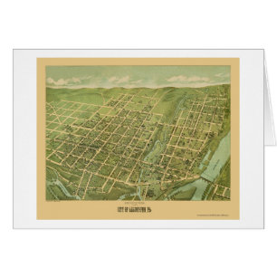 Allentown, carte panoramique de PA - 1879