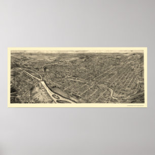 Allentown, panoramische Karte PAs - 1922 Poster