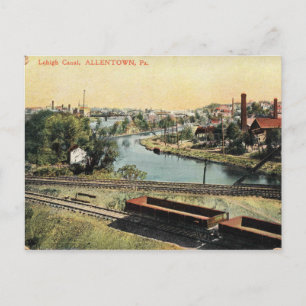 Allentown, Pennsylvania, Lehigh Canal, Vintag Postkarte