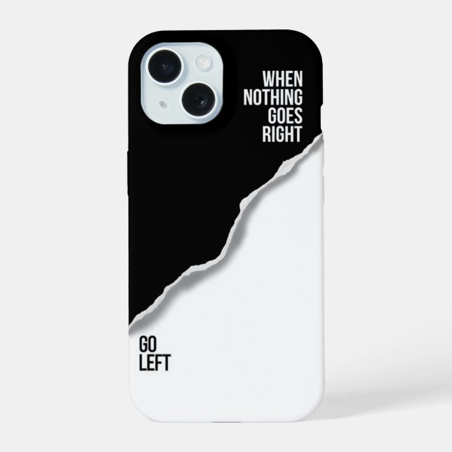 Aller à gauche - coque iphone de motivation audaci (Verso)