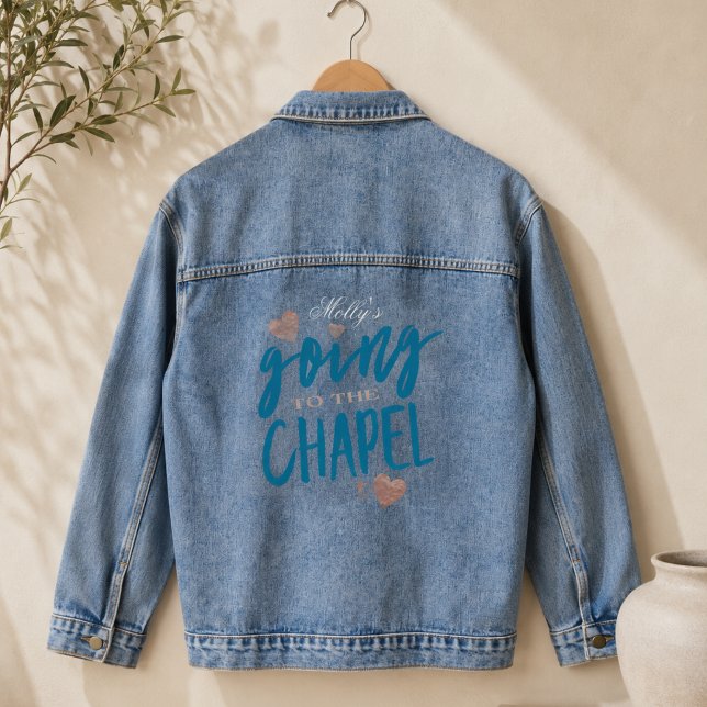 Aller à la Chapelle Future Mariée (Going to the Chapel Bride to Be Denim Jacket)