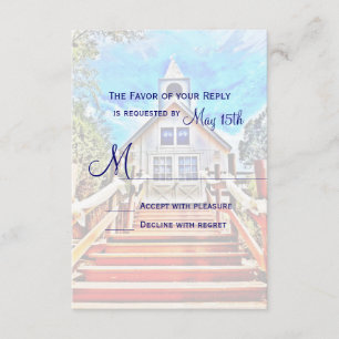 Aller à la Chapelle Mariage campagnard Cartes RSVP