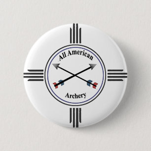 Aller amerikanische Bogenschießen-Knopf Button