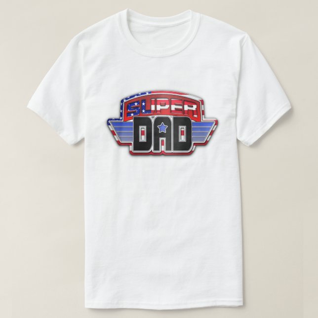 Aller amerikanische SuperVater T-Shirt (Design vorne)