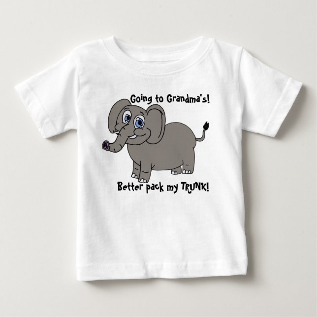 Aller au T-shirt de nourrisson de l'éléphant de la (Devant)