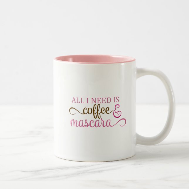 Aller, den ich benötige, ist Kaffee und Zweifarbige Tasse (Rechts)