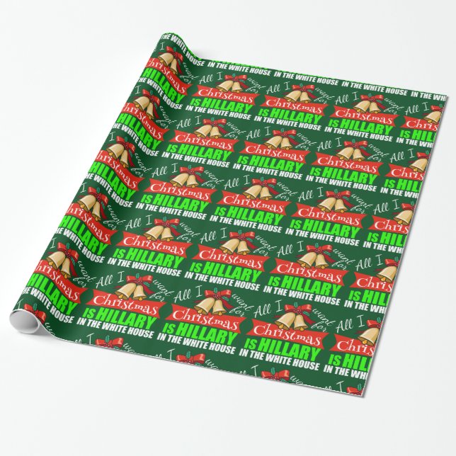 Aller, den ich für Weihnachten will, ist Hillary Geschenkpapier (Ungerollt)