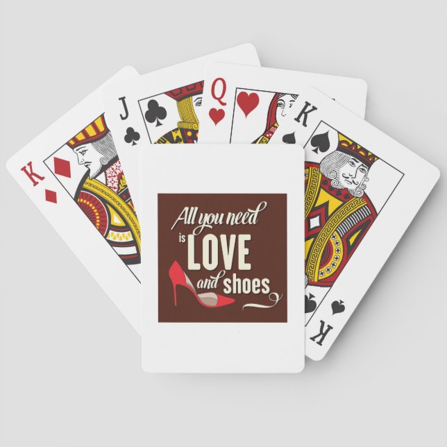 Aller, den Sie benötigen, ist Liebe und Schuhe Spielkarten (Rückseite)