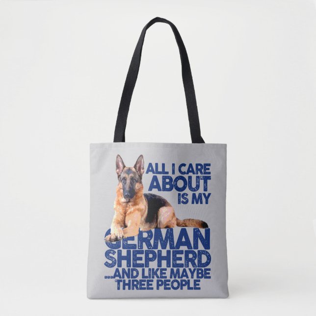 ALLER I-SORGFALT IST UNGEFÄHR MEIN SCHÄFERHUND TASCHE (Vorderseite)
