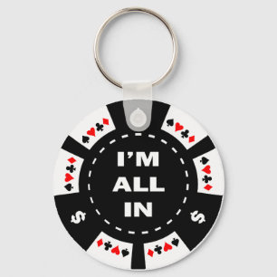 Aller ich bin im Poker-Chip Schlüsselanhänger