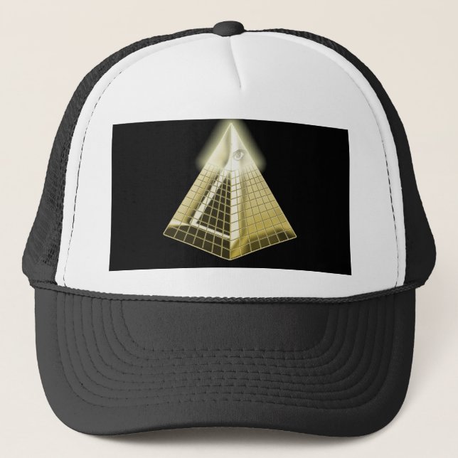 Aller sehende Augen-Pyramide-Hut Truckerkappe (Vorderseite)