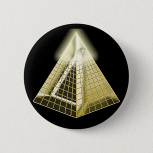 Aller sehende Augen-Pyramide-Knopf Button