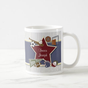 Aller Sport, der Schablonen-Tasse zusammenbringt Kaffeetasse