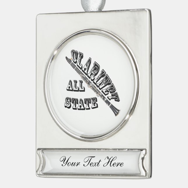 "Aller STAAT", Clarinet, Halskette, Schmuck, Banner-Ornament Silber (Links)