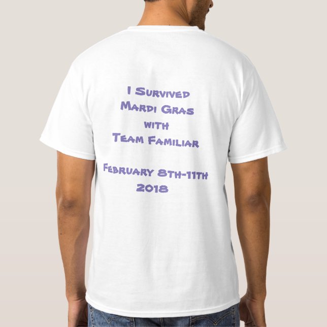 ALLER-VONT le T-shirt des hommes de mardi gras (Dos)